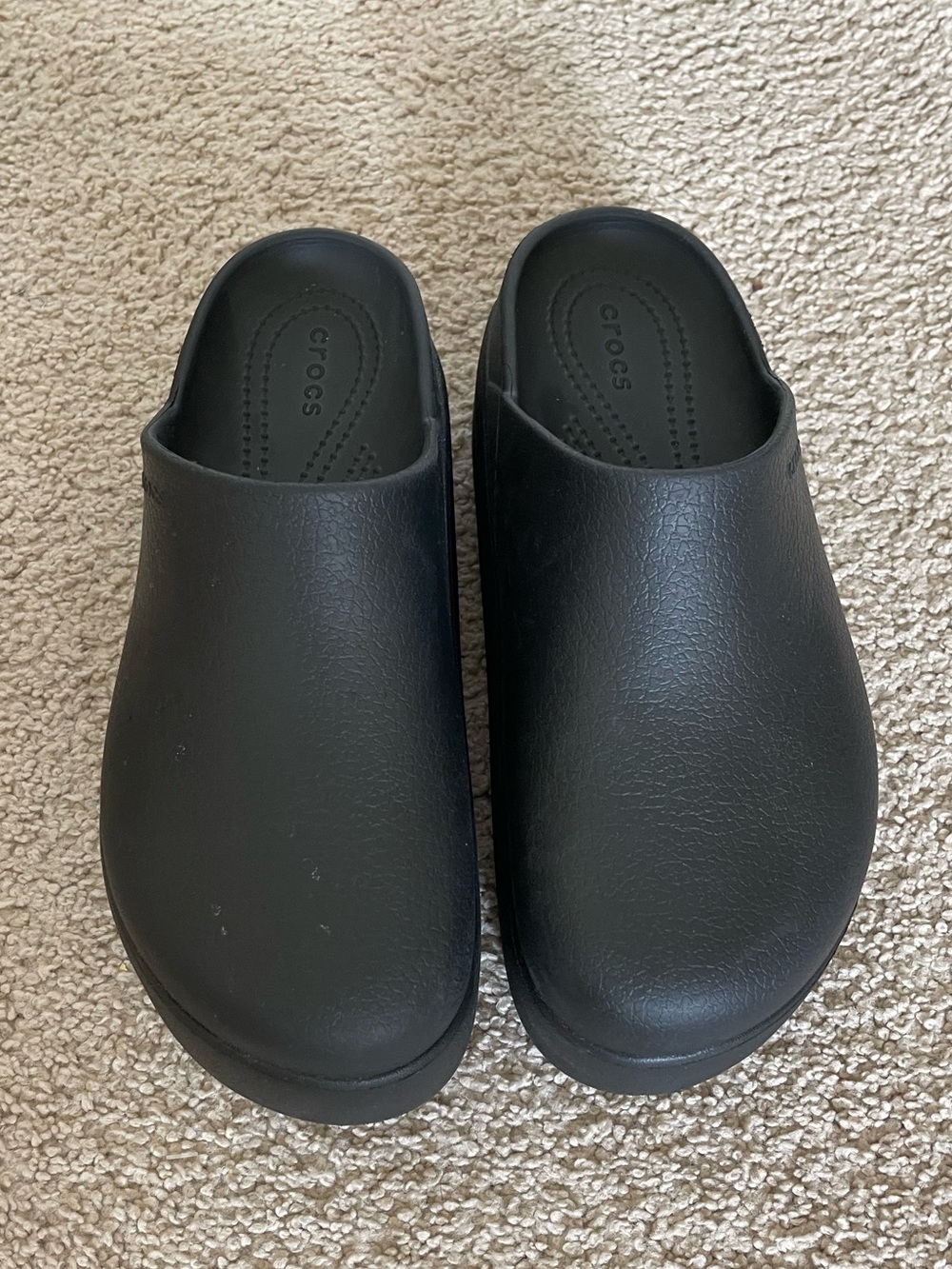 Crocs Dylan Platform Clog Black Slip On Women Sandals Mule Shoes W9 209869-001
